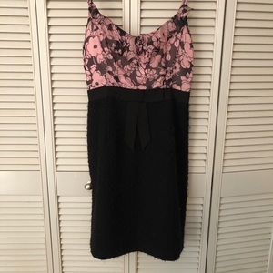 Milky Wool Skirt Dress with Pink Silk Top